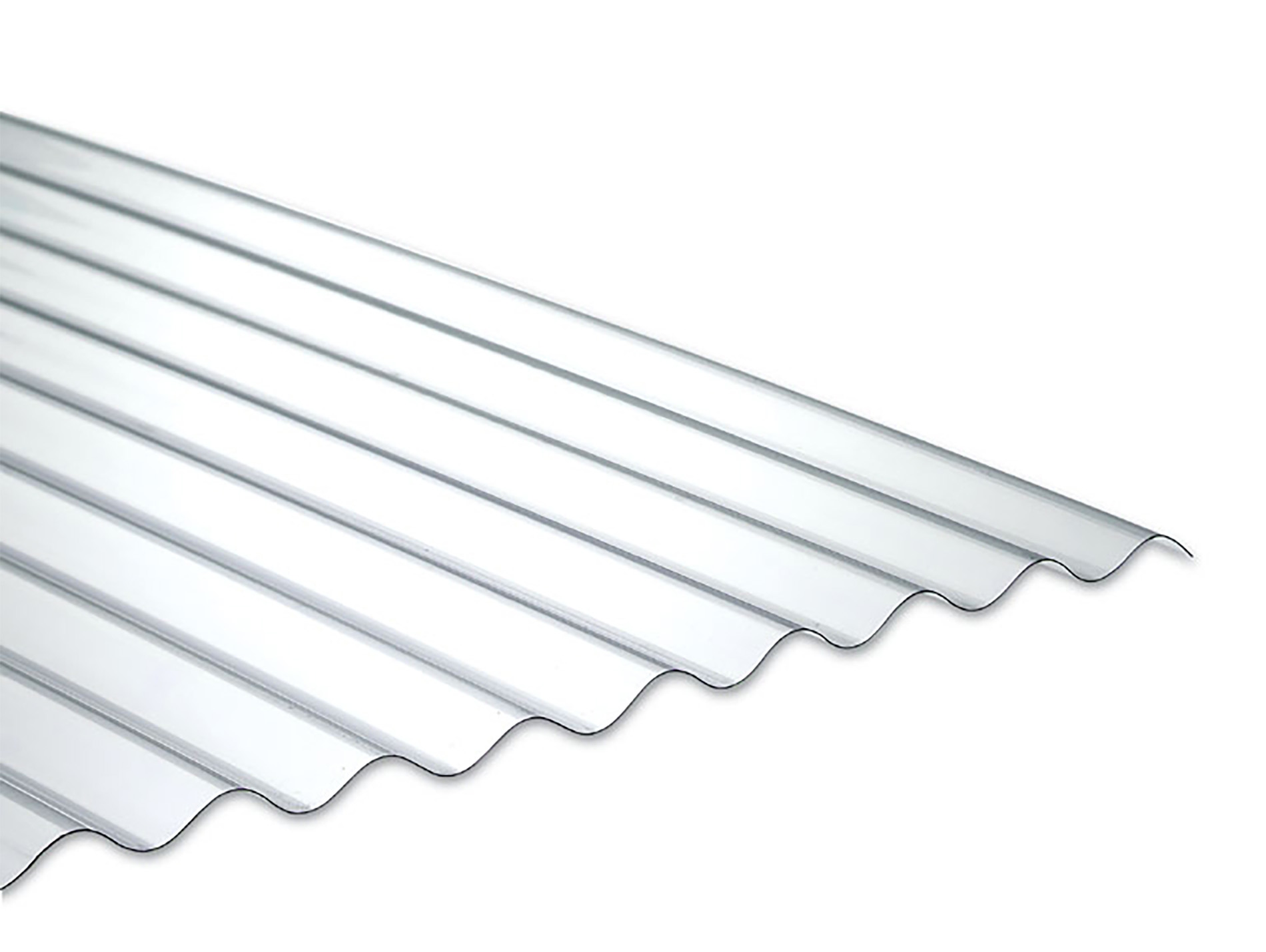 Plaque PVC transparente ondulée 200x66cm ép 0,8mm